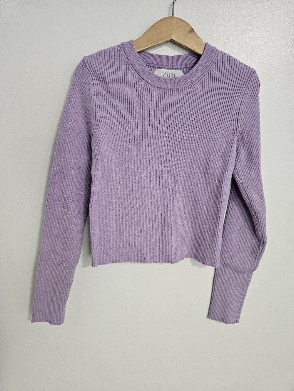 🧸2/20$ Zara Ribbed Sweater Purple Size 11-12 Youth Girl